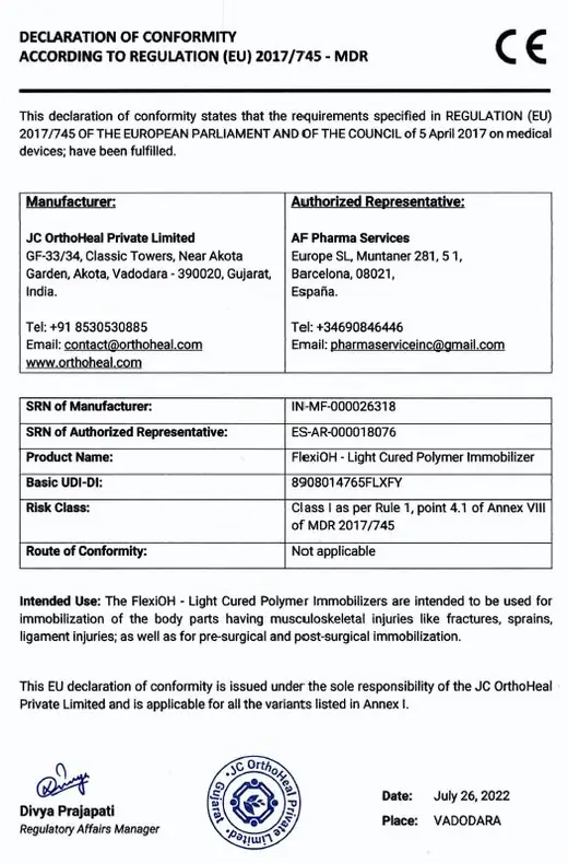 CE — RizyCure certificate