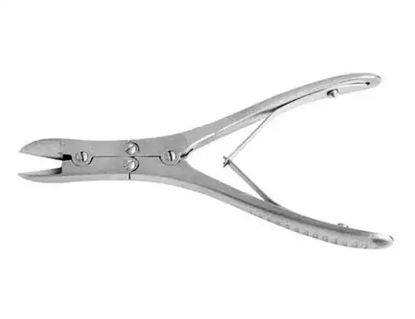 Bone-cutting pliers used to remove a FlexiOH immobilizer