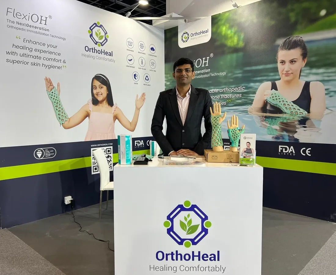 The OrthoHeal stand at Arab Health 2024, Dubai