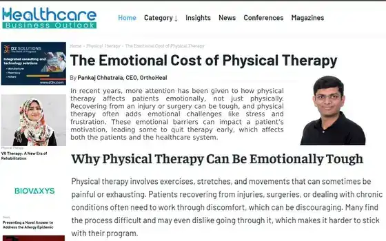 Healthcare Business Outlook coverage of OrthoHeal