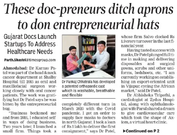 Times of India coverage of OrthoHeal