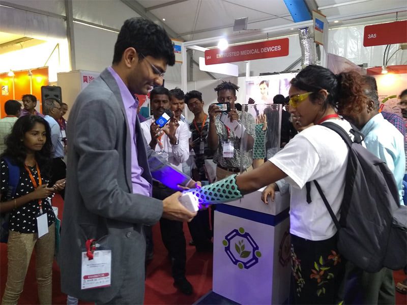 OrthoHeal at Medicall Chennai 2018 showcasing products FlexiOH™ and RizyCure™